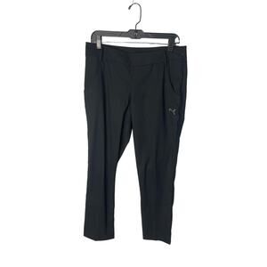 Puma Cobra Golf black athletic pants w/ pockets side zip women's size 10